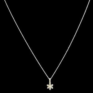 R.H. Macy’s Platinum over 925 Silver Blue Topaz Snowflake Necklace - 18 in.